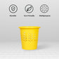 7 Liter Waste Basket Yellow Pack of 3