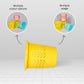 7 Liter Waste Basket Yellow Pack of 1