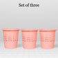 7 Liter Waste Basket Pink Pack of 3