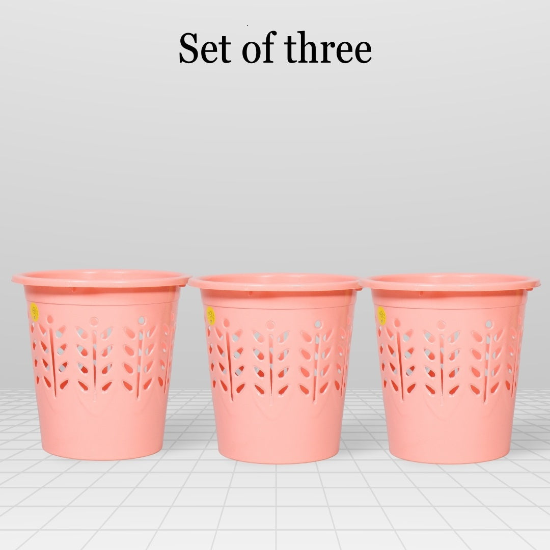 7 Liter Waste Basket Pink Pack of 3