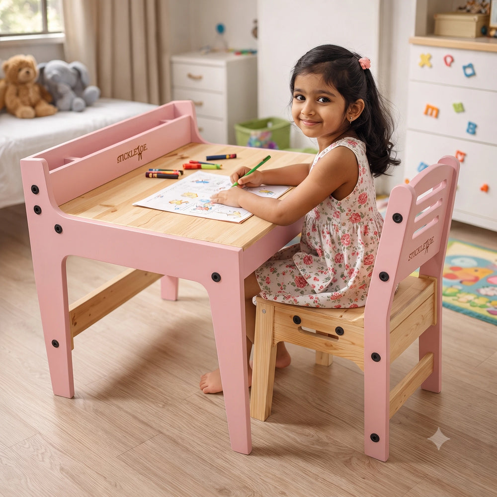 PineWood Table Chair Set (2-10 yrs)