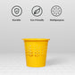 5 Liter Waste Basket Yellow Pack of 1
