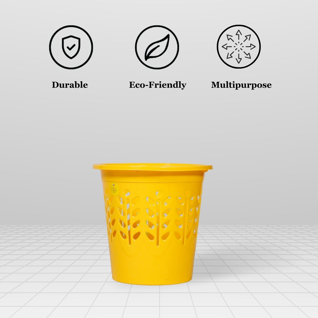 5 Liter Waste Basket Yellow Pack of 1