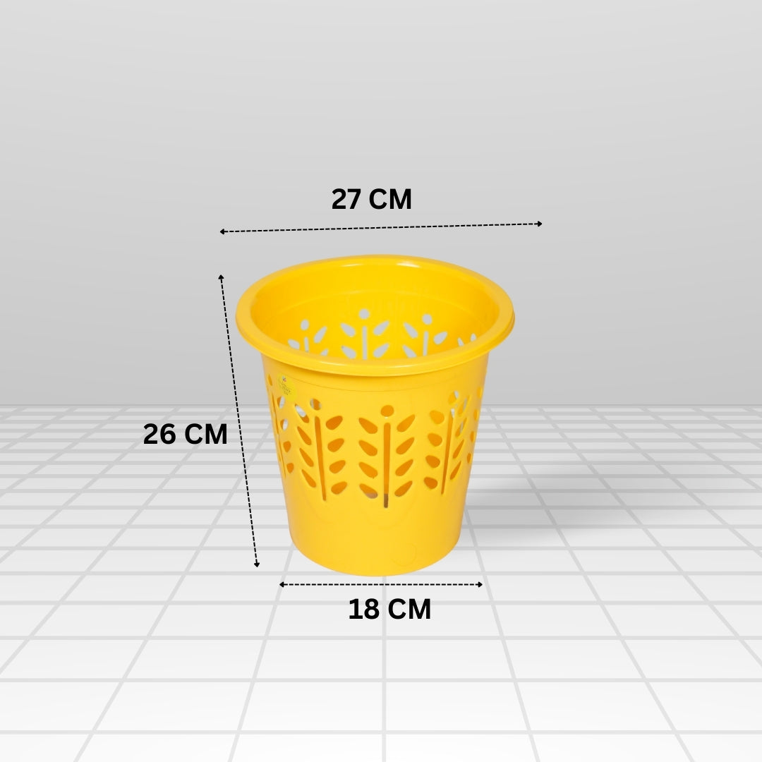 5 Liter Waste Basket Yellow Pack of 1
