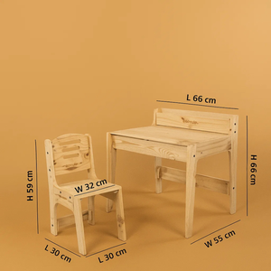 PineWood Table Chair Set (2-10 yrs)