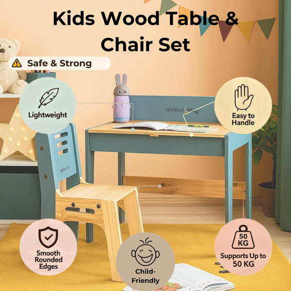 PineWood Table Chair Set (2-10 yrs)