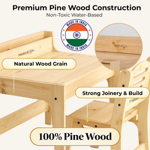 PineWood Table Chair Set (2-10 yrs)