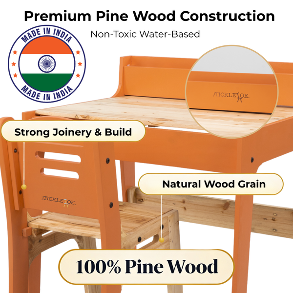 PineWood Table Chair Set (2-10 yrs)