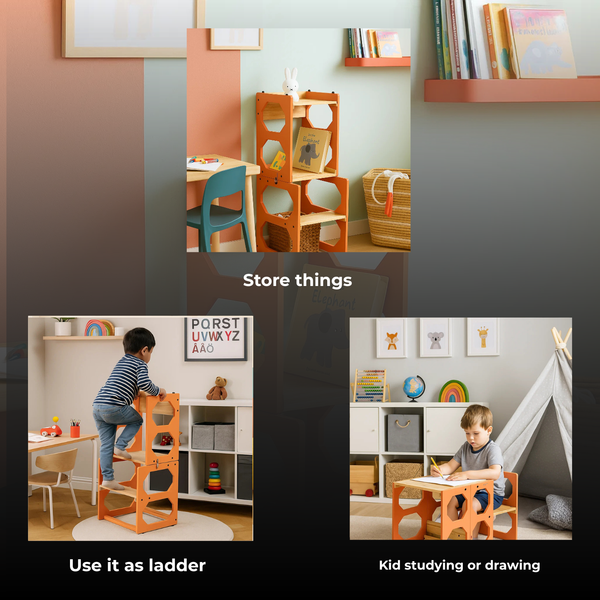 Convertible Kids Table Chair & Step Ladder (3-8 Yrs)