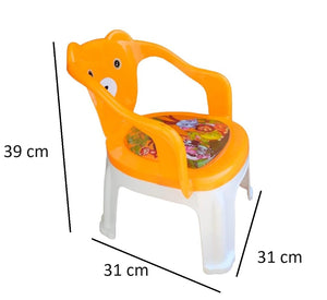 Kids Chair With Cushion Seat Orange