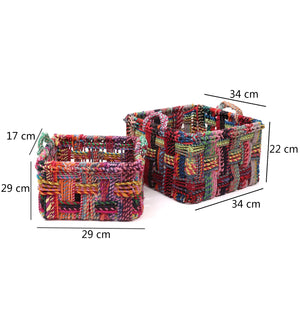 Square Cotton Basket Set