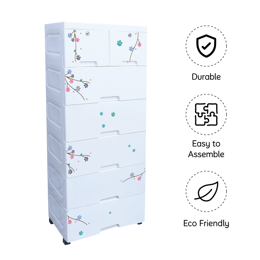 White Chest Of Drawer Large