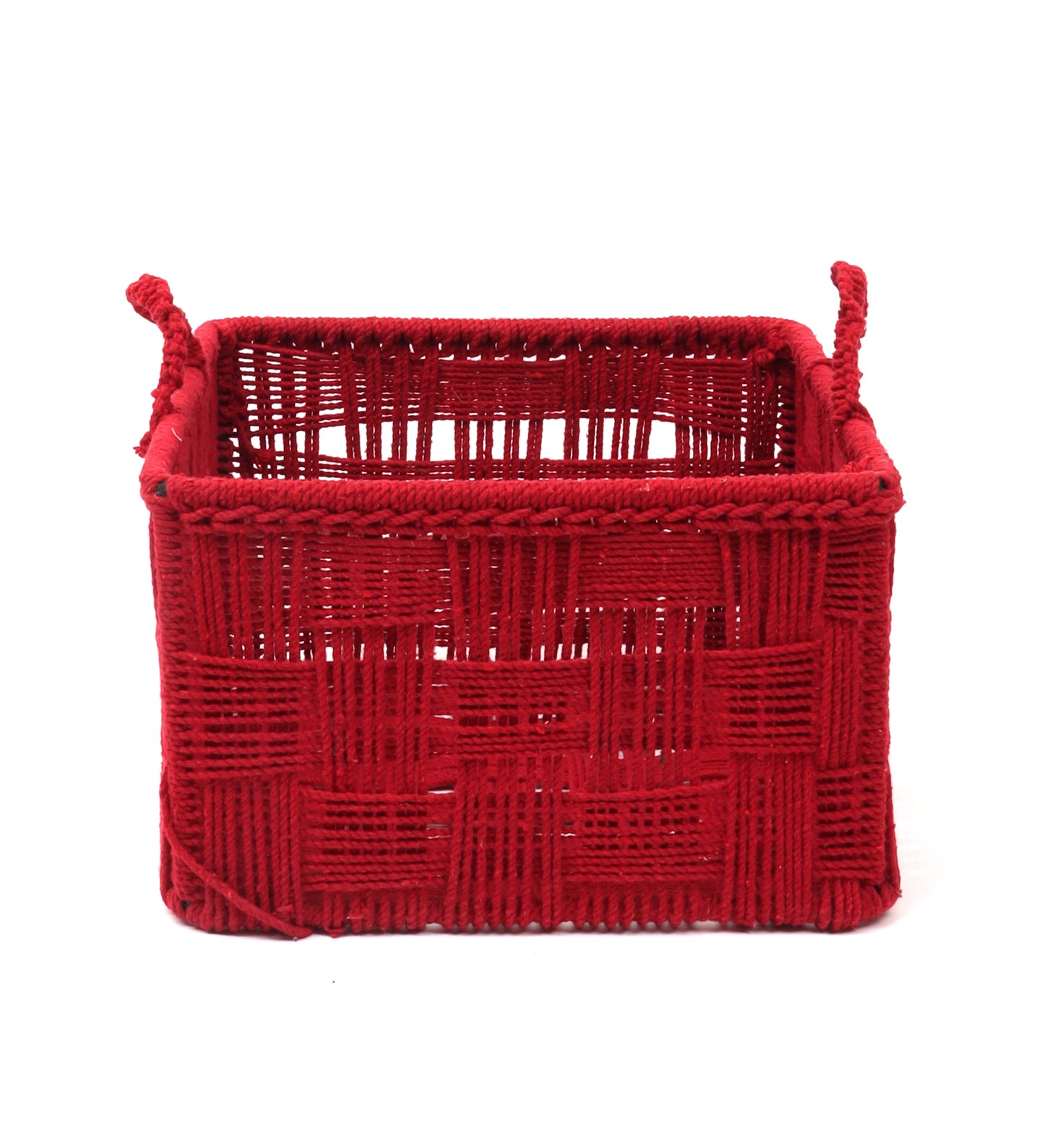 Cotton Rope Basket Red (Small)