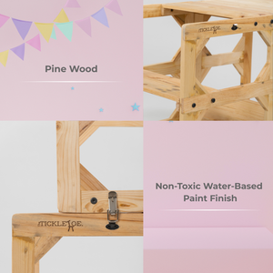 Convertible Kids Table Chair & Step Ladder (3-8 Yrs)