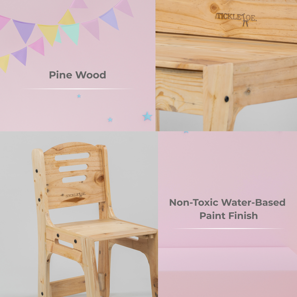 PineWood Table Chair Set (2-10 yrs)