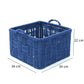 Blue cotton rope basket-set of 2