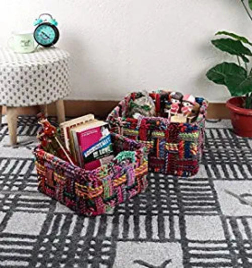 Square Cotton Basket Set