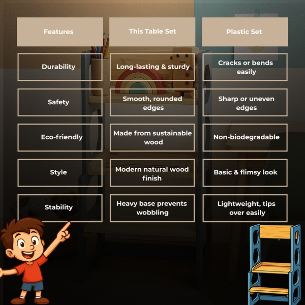 Convertible Kids Table Chair & Step Ladder (3-8 Yrs)