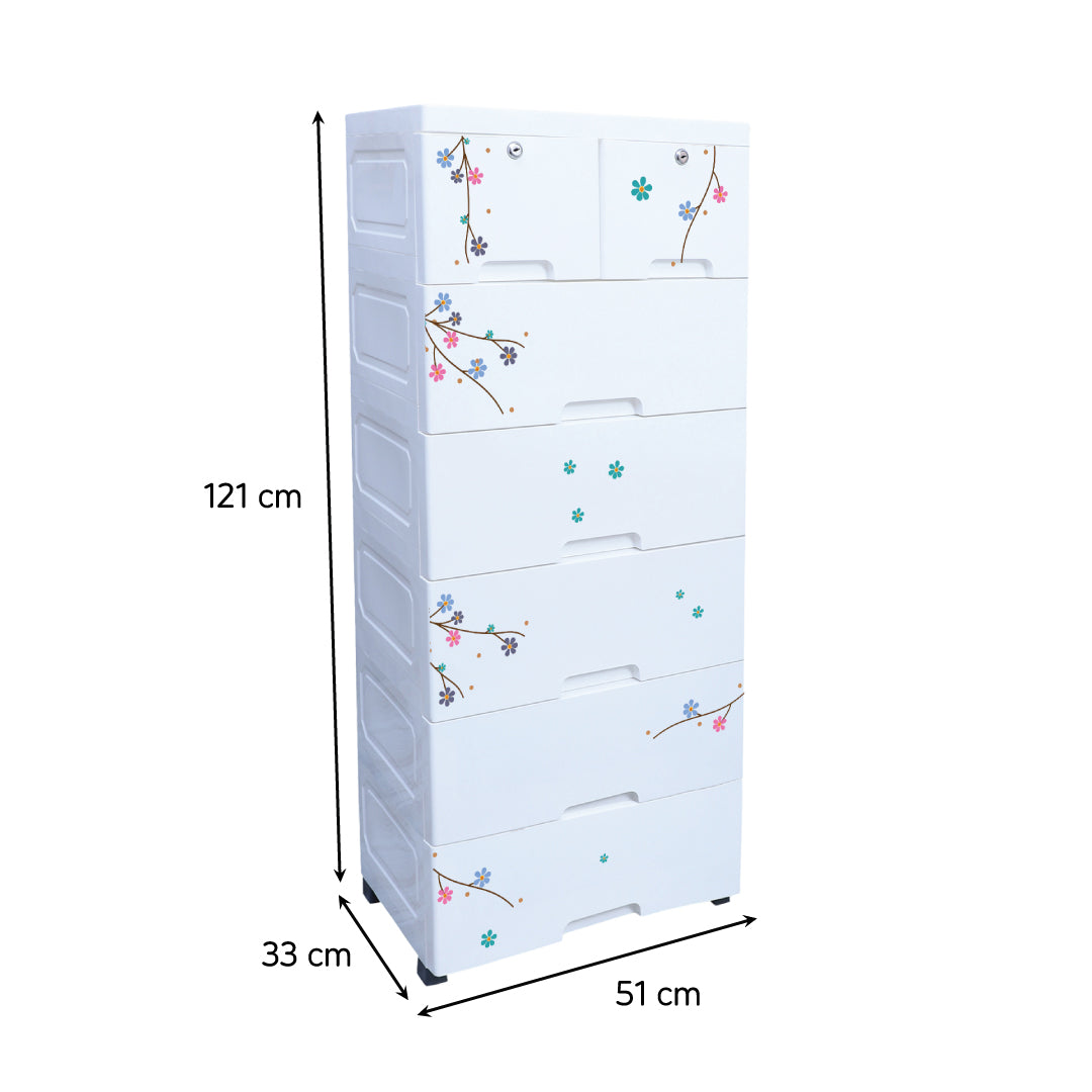 White Chest Of Drawer Large