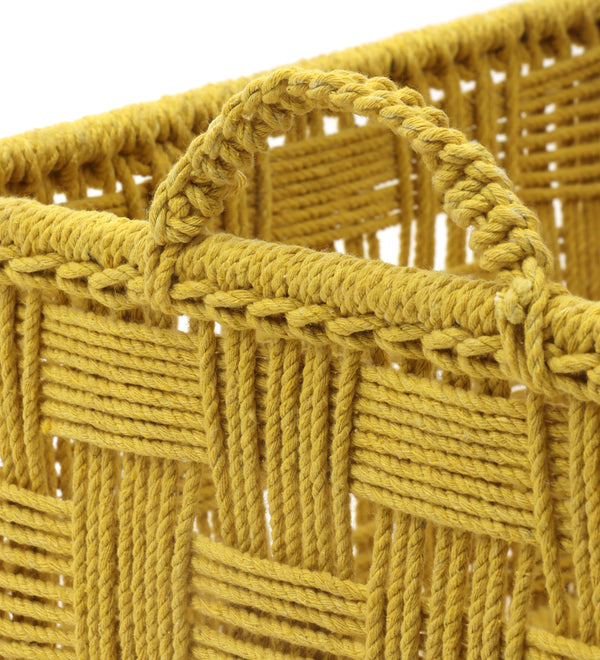 Cotton Rope Basket Yellow 2 (L+S)