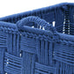 Blue cotton rope basket-set of 2