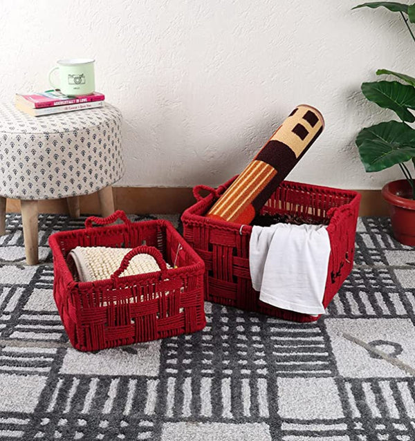 Square Cotton Basket Set