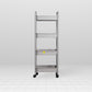 4 Layer Plastic Kitchen Storage Trolley Grey