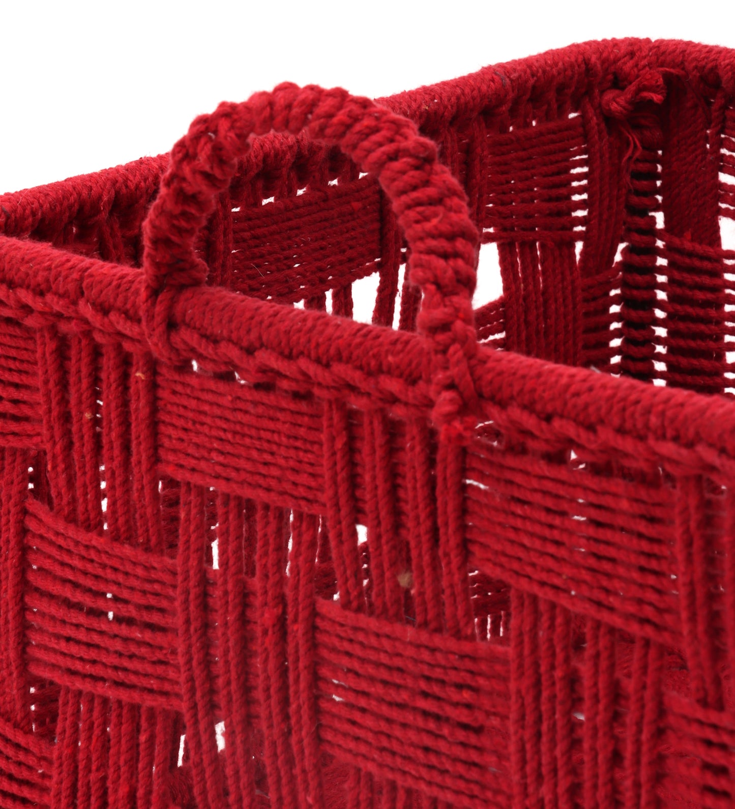 Cotton Rope Basket Red (Small)