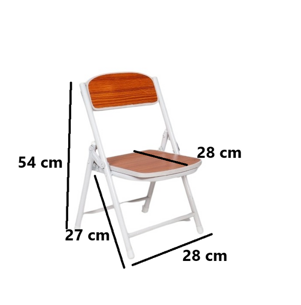 Foldable Chair for Kids Walnut Brown Set of 2
