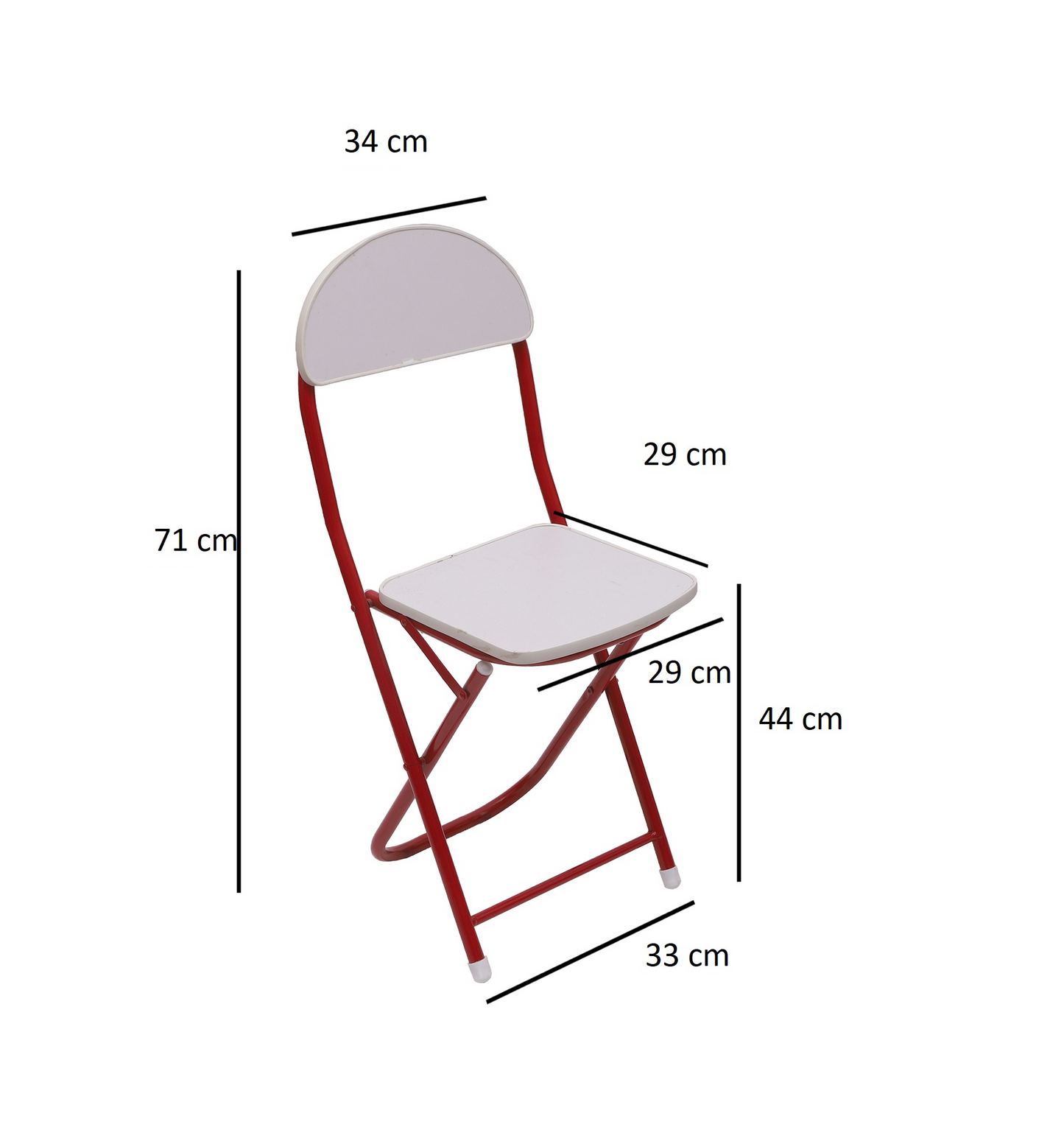 Foldable Table Chair Set White (Large)