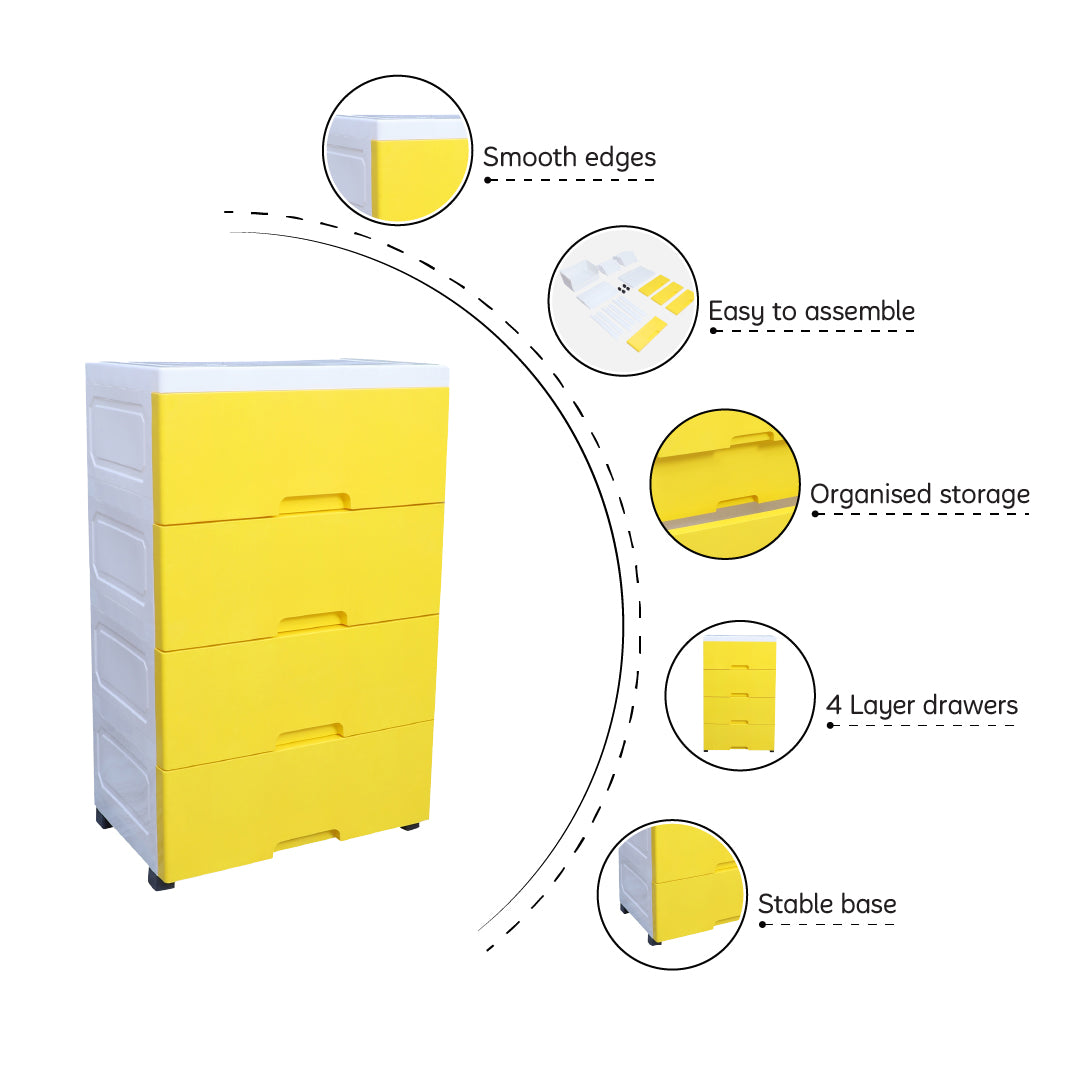 Soft Hued Chest Of Drawer Yellow