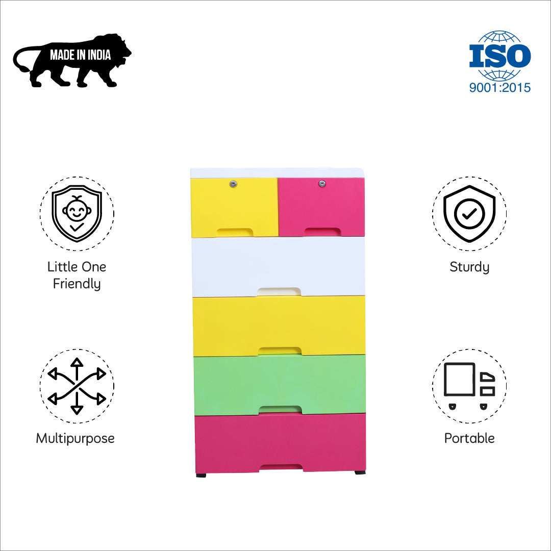 Soft Hued Chest Of Drawer Multicolor