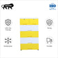 Soft Hued Chest Of Drawer White & Yellow (Large)
