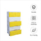 Soft Hued Chest Of Drawer White & Yellow (Large)