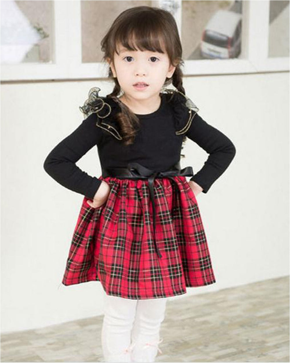 Crimson Check Frock