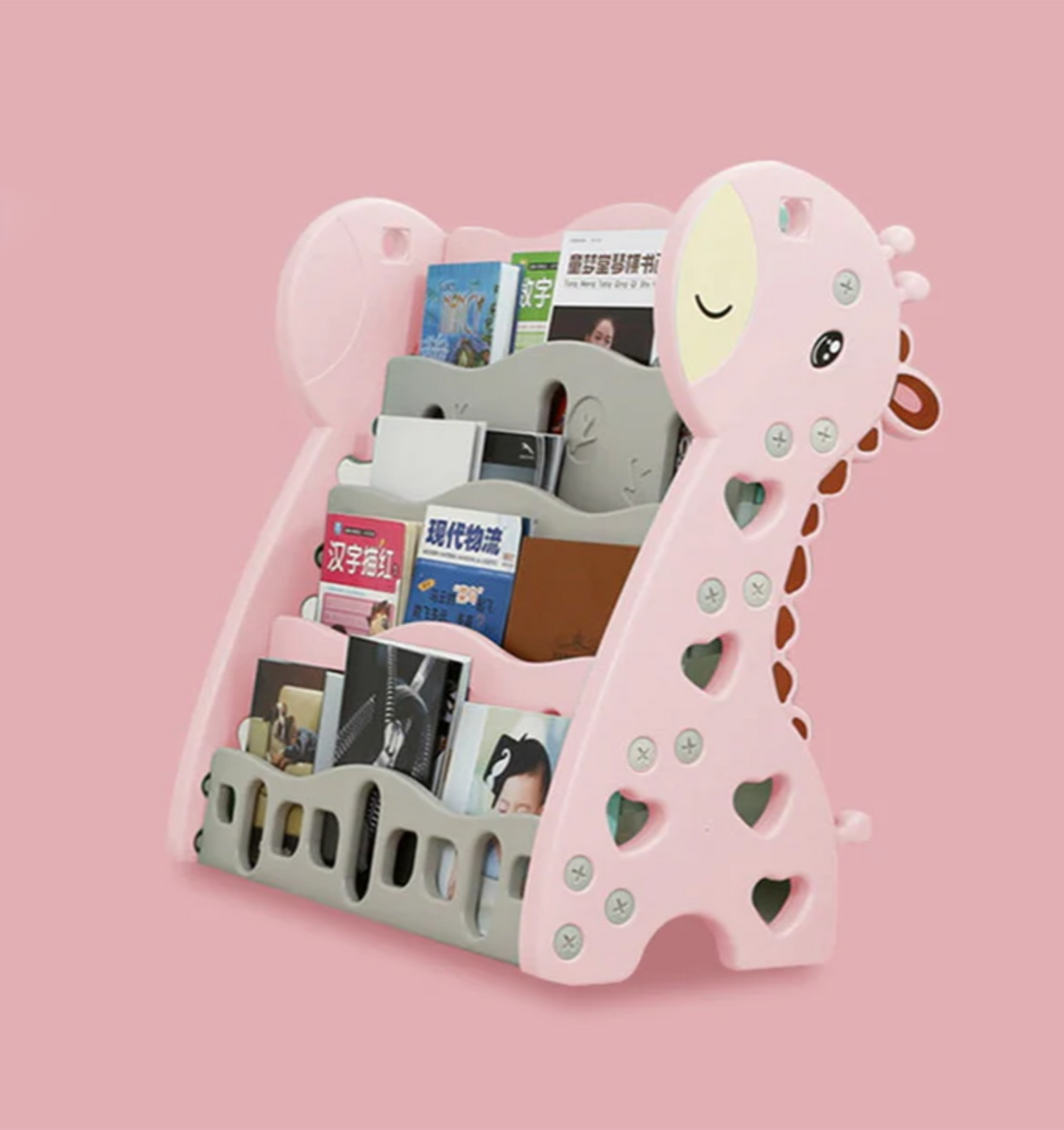 Deer Book Rack Pink