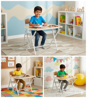 Tiny Tots Foldable Desk & Chair Set