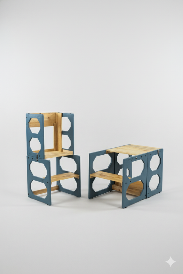 Convertible Kids Table Chair & Step Ladder (3-8 Yrs)
