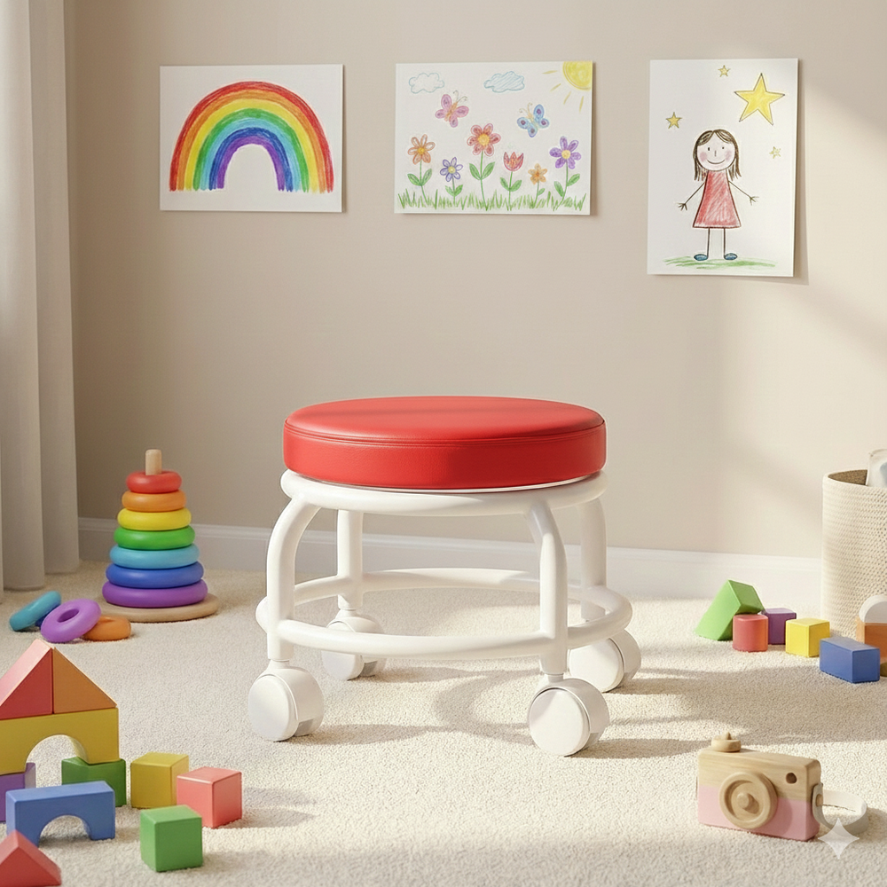 Kids Stool on Wheels