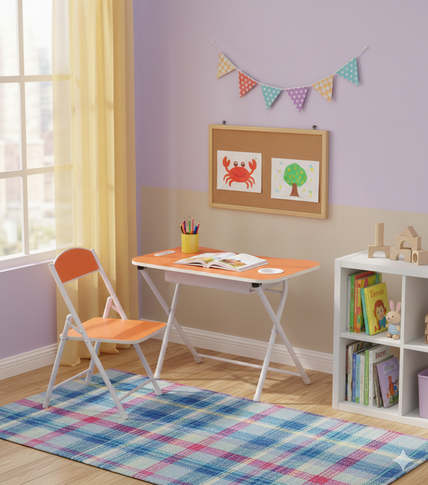 Tiny Tots Foldable Desk & Chair Set