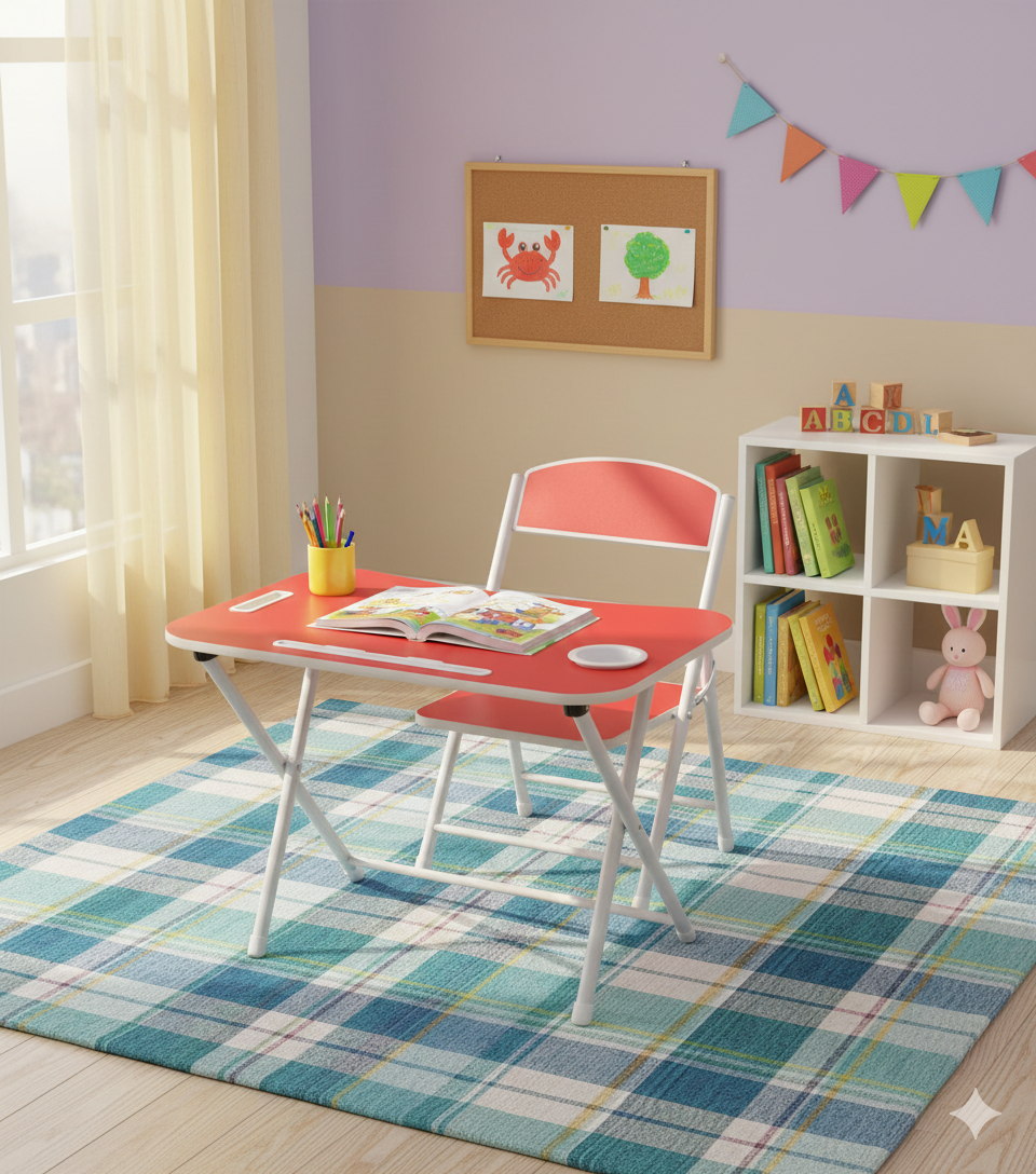 Tiny Tots Foldable Desk & Chair Set