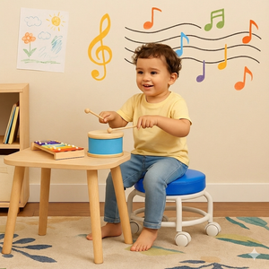 Kids Stool on Wheels