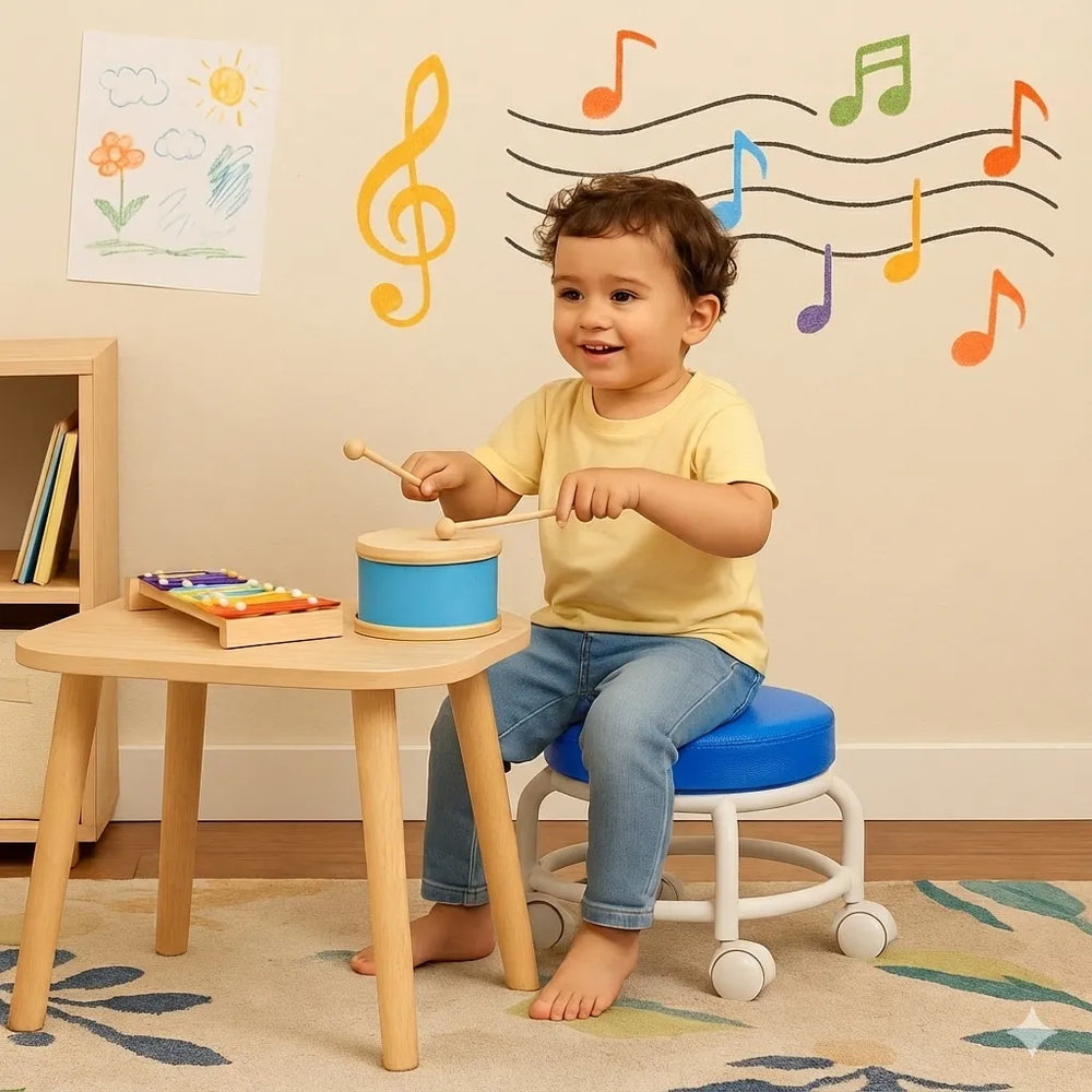 Kids Stool on Wheels