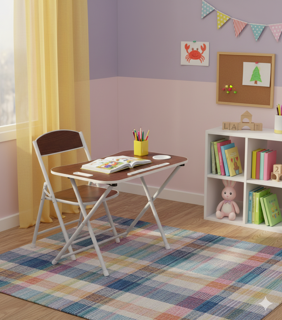 Tiny Tots Foldable Desk & Chair Set