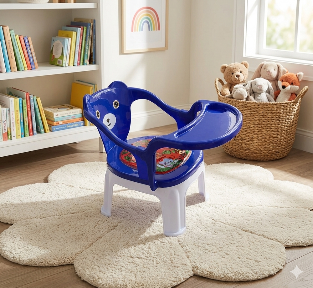 Kids Chair With Cushion Seat Green