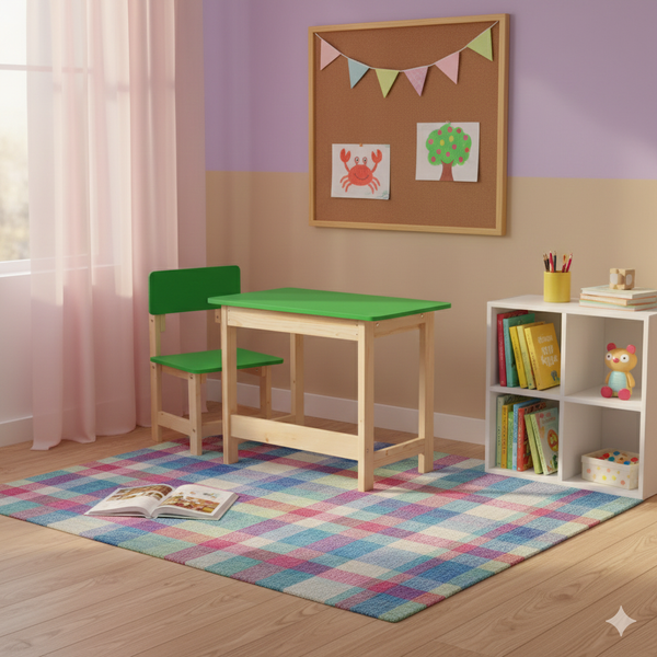 Tiny Tots Wooden Desk & Chair Set
