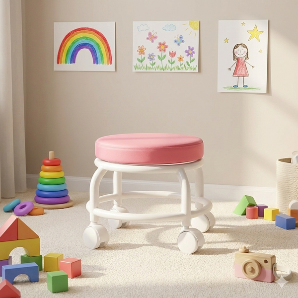 Kids Stool on Wheels
