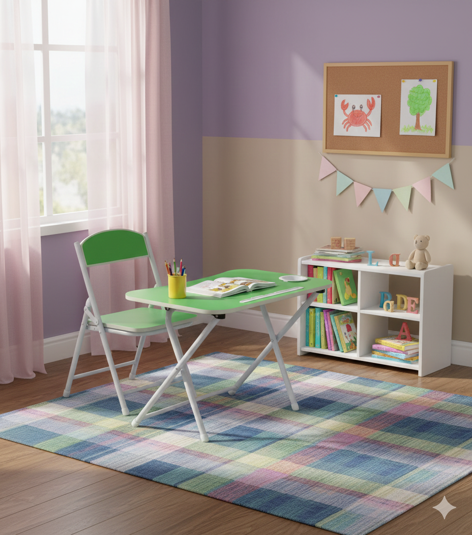 Tiny Tots Foldable Desk & Chair Set