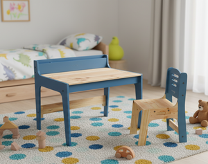 Handmade Pine Wood Desk Set