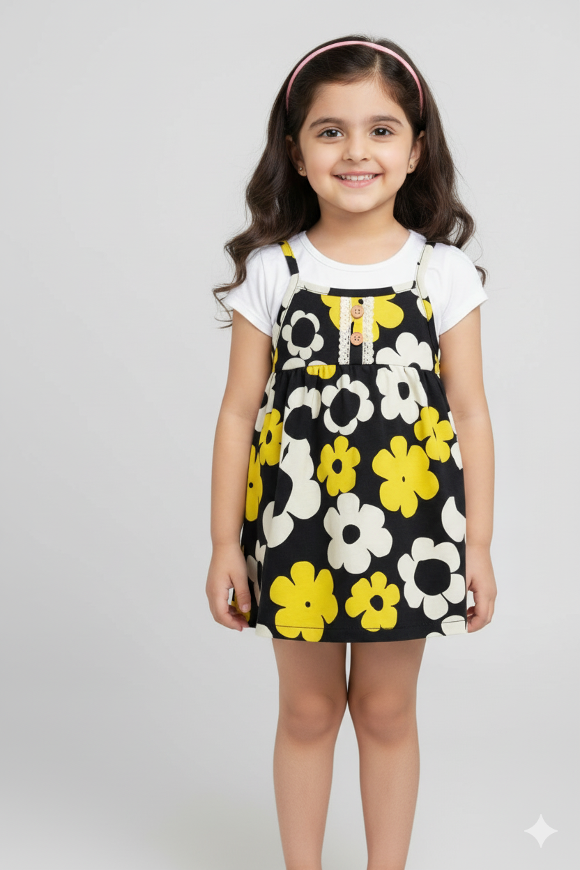 Yellow Giggles Flower Dress